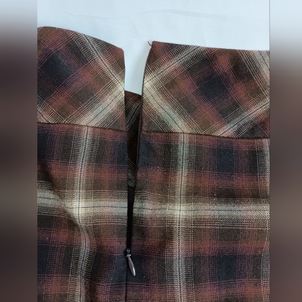 JONES WEAR Brown Plaid Preppy, Country,Coquettegirl,Tweed Skirt (#1,075) - Picture 6 of 8